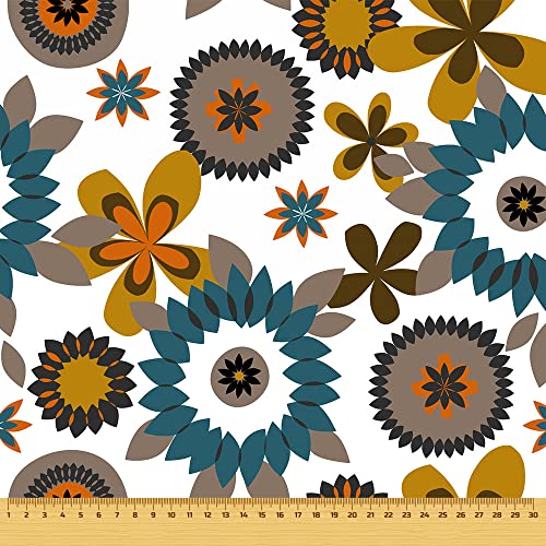 HEKO PANELS Stoff Oxford Wasserdichte Meterware CanvasPolyester Stoff Zum Nähen Nähstoffe Möbelstoffe Dekostoffe Handwerken Wasserabweisend Blickdicht Blumen Bunt 100 x 155 cm von HEKO PANELS