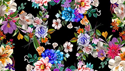 HEKO PANELS Stoff Oxford Wasserdichte Meterware CanvasPolyester Stoff Zum Nähen Nähstoffe Möbelstoffe Dekostoffe Handwerken Wasserabweisend Blickdicht Blumen Bunt Schwarz 100 x 155 cm HEKO PANELS Stoff Oxford Wasserdichte Meterware CanvasPolyester Stoff Zum Nähen Nähstoffe Möbelstoffe Dekostoffe Handwerken Wasserabweisend Blickdicht Blumen Bunt Schwarz 100 x 155 cm von HEKO PANELS