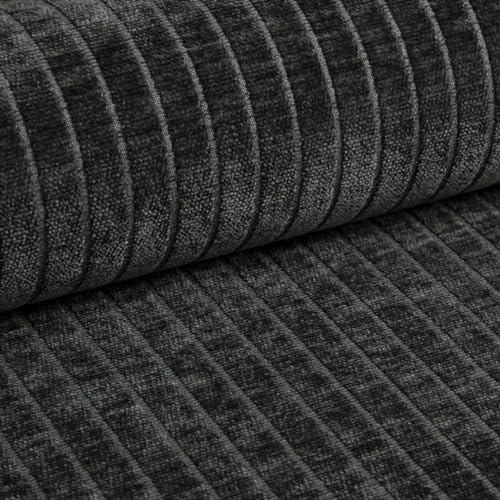 Heko Panels Polsterstoff Cordstoff Cord-Optik Meterware Stoff Zum Nähen Möbelstoff Abriebfestigkeit 35000 Zyklen Musterstück 5 x 5 cm Graphit Anthrazit Lera von HEKO PANELS