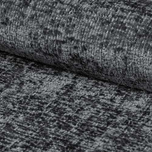 Heko Panels Polsterstoff Meterware Bouclé Optik Premium Stoff Aus PES Teddystoff Nähstoffe Möbelstoffe Dekostoffe Handwerken UV-beständig Wasserdicht Tenza Graphit Dunkelgrau 2 Meter 143 x 200 cm von HEKO PANELS