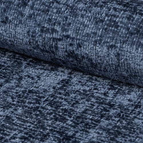 Heko Panels Polsterstoff Meterware Bouclé Optik Premium Stoff Aus PES Teddystoff Nähstoffe Möbelstoffe Dekostoffe Handwerken UV-beständig Wasserdicht Tenza Marineblau 1 Meter 143 x 100 cm von HEKO PANELS