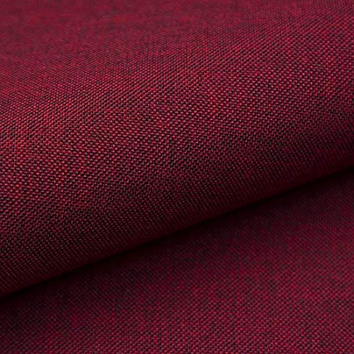 Heko Panels Stoff Meterware Torino Stoffe Zum Nähen Möbelstoff Polsterstoff Möbelstoffe Bezugsstoff Für Möbel Stühle Ecksofa Eckbank Sofa Blickdicht 10 Meter Bordeaux Rot von HEKO PANELS