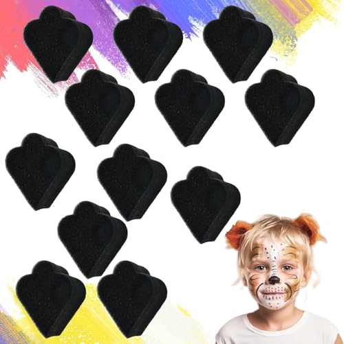HEKOBAG 12 Stk Gesichtsbemalungsschwämme Malschwamm Schwarz Schwämme Gesichtsbemalung Zeichnen Schwamm Malerei Schwämmchen Malen für Körpermalerei Halloween Fasching Partys Weihnachten (5.1*4.8*3cm) HEKOBAG 12 Stk Gesichtsbemalungsschwämme Malschwamm Schwarz Schwämme Gesichtsbemalung Zeichnen Schwamm Malerei Schwämmchen Malen für Körpermalerei Halloween Fasching Partys Weihnachten (5.1*4.8*3cm) von HEKOBAG