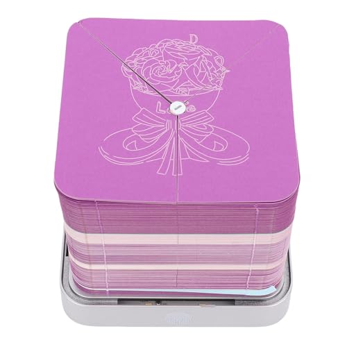 HELEVIA Rose Bouquet 3D -Memo -Pad mit Licht, 2026 Kalenderpapier -Schnitzer -Handriss, 3D -Kunst -Notizblock -Skulptur, für Desktop -Dekorativni stil (Lila) von HELEVIA
