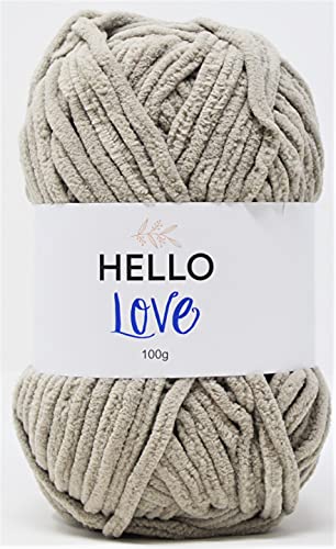 HELLO LOVE Garn, Misty Grey, 100g von HELLO LOVE