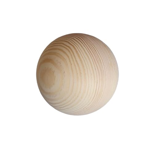HELLUX Holzkugel 100 mm ohne Loch | Kleine Holzkugeln zum Basteln und Bemalen | Holz Kugel Natürliche | Bastelkugel aus Kiefernholz für DIY-Projekte – Kunst- und Bastelbedarf (1 Stück) von HELLUX