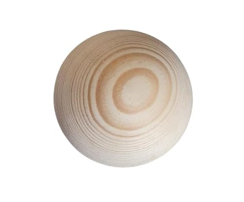 HELLUX Holzkugel 75 mm ohne Loch | Kleine Holzkugeln zum Basteln und Bemalen | Holz Kugel Natürliche | Bastelkugel aus Kiefernholz für DIY-Projekte – Kunst- und Bastelbedarf (1 Stück) von HELLUX
