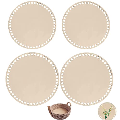 HEMAJI 4 Stück Korbboden Aus Holz, Korbboden Set, Naturholzbasis für Häkelkorb, Bottoz 15cm/20cm HEMAJI 4 Stück Korbboden Aus Holz, Korbboden Set, Naturholzbasis für Häkelkorb, Bottoz 15cm/20cm von YAMOOCO