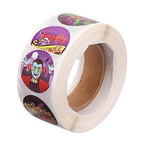 HEMOTON 1 Rolle Aufkleber Halloween Sticker partydekoration DIY Dekoration verpackungen für Dekoration Party Geschenkverpackung Party Dekoration Sticker Halloween geschenkpaket von HEMOTON