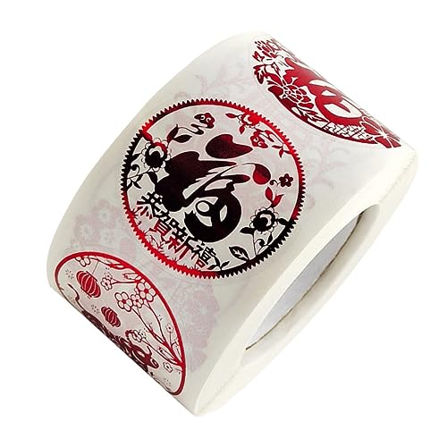 HEMOTON 1 Rolle Blend Ing Aufkleber Siegelaufkleber Frühlingsfest Frühlingsfest-klebeetiketten Abdichtende Aufkleber Siegelaufkleber Für Siegeletikett Rot Racine Boden Papier HEMOTON 1 Rolle Blend Ing Aufkleber Siegelaufkleber Frühlingsfest Frühlingsfest-klebeetiketten Abdichtende Aufkleber Siegelaufkleber Für Siegeletikett Rot Racine Boden Papier von HEMOTON
