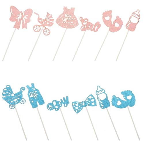 HEMOTON 1 Satz Geschlecht offenbaren Requisiten Frauenzubehör Vintage - Geschlecht offenbaren Topper Kuchen Dekorationen Kuchendeckel Babyparty Cupcake-Topper für die Babyparty Papier HEMOTON 1 Satz Geschlecht offenbaren Requisiten Frauenzubehör Vintage - Geschlecht offenbaren Topper Kuchen Dekorationen Kuchendeckel Babyparty Cupcake-Topper für die Babyparty Papier von HEMOTON