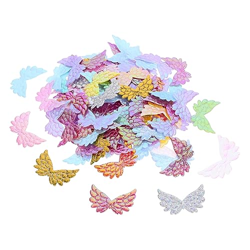 HEMOTON 1 Satz Kostümfrauen Engelsstatue Flügel Engel-kuchen-deckel Ornamente Engelskostüm Mädchen Engel Handwerk Grabschmuck Figur Engelskostüme Haarklemmen Polyester 100st von HEMOTON