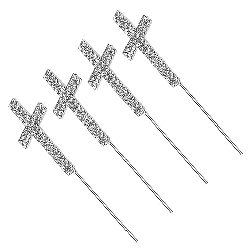 HEMOTON 1 Satz Kucheneinsatz Kuchendekorationszubehör Kreuz Dekorationen Kreuz-cupcake-picks Party Decoration Party Dekoration Obstpicks Strass Tortenaufsatz Strasssteine Silver 4 Stück HEMOTON 1 Satz Kucheneinsatz Kuchendekorationszubehör Kreuz Dekorationen Kreuz-cupcake-picks Party Decoration Party Dekoration Obstpicks Strass Tortenaufsatz Strasssteine Silver 4 Stück von HEMOTON