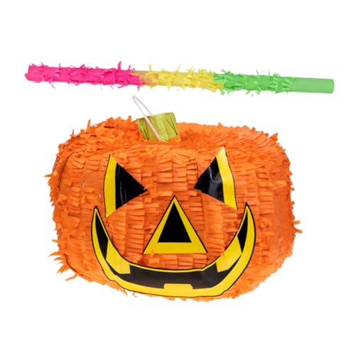 HEMOTON 1 Satz Kürbis Piñatas halloween dekoration halloween kürbis kindergeburtstag deko halloween süßigkeiten zusammenklappbar Maske Halloween-Party-Pinata Kürbis-Piñata Papier Orange von HEMOTON