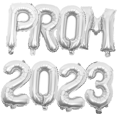 HEMOTON 1 Satz Partyballons Matte Luftballons Ballballons Silber Veranstaltungsort Willkommen Partydekorationen Für Den Abschlussball Girlande Helium-ballon-buchstabe Aluminiumfolie Silver von HEMOTON