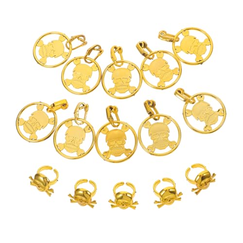 HEMOTON 1 Satz Piratenzubehör goldener ring halloween deko Halloween-Party-Dekoration Goldener Schädel Ring Verkleidungszubehör Halloween-Ohrringe Fingerschmuck Ringdekor Plastik HEMOTON 1 Satz Piratenzubehör goldener ring halloween deko Halloween-Party-Dekoration Goldener Schädel Ring Verkleidungszubehör Halloween-Ohrringe Fingerschmuck Ringdekor Plastik von HEMOTON