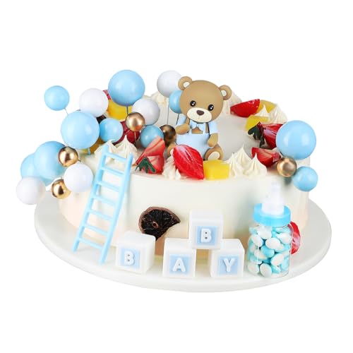 HEMOTON 1 Satz Riemenbärenkuchen Bärenparty Bär Schimmel Dekorationen Tragen Tierkuchen -topper Bälle Tortenaufleger Kuchen Topper Geburtstag -bär-kuchen-deckel Papier von HEMOTON