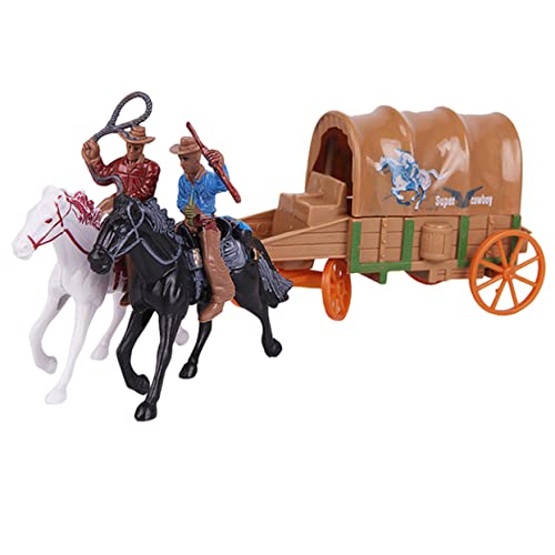 HEMOTON 1 Satz Western-Cowboy-Figur Tischdekoration Pferdeskulptur Schreibtischaufsatz Westliche Modelle Und Indianerspielzeug Wildwestfiguren Mannequin Lieferungen Beweglich Plastik von HEMOTON