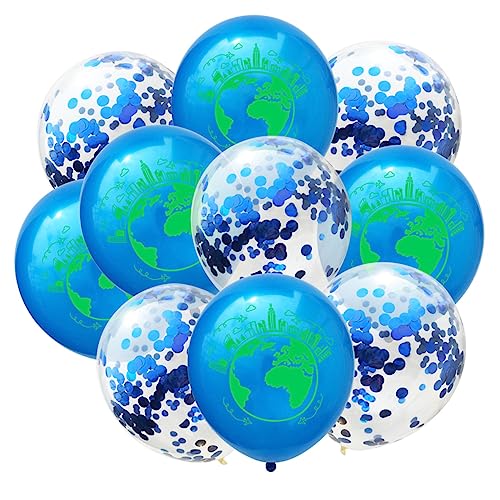 HEMOTON 10 Stück 12 Ballondekoration Partyballons Paillettenballons Latexballons Weiß von HEMOTON