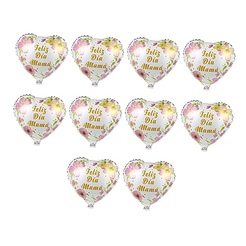 HEMOTON 10 Stück Folienballons für Muttertag Herzballons für Fröhliche Anlässe Langlebig und Wiederverwendbar Einfach zu Handhaben Dekoration für Geburtstagsfeiern und Themenpartys HEMOTON 10 Stück Folienballons für Muttertag Herzballons für Fröhliche Anlässe Langlebig und Wiederverwendbar Einfach zu Handhaben Dekoration für Geburtstagsfeiern und Themenpartys von HEMOTON