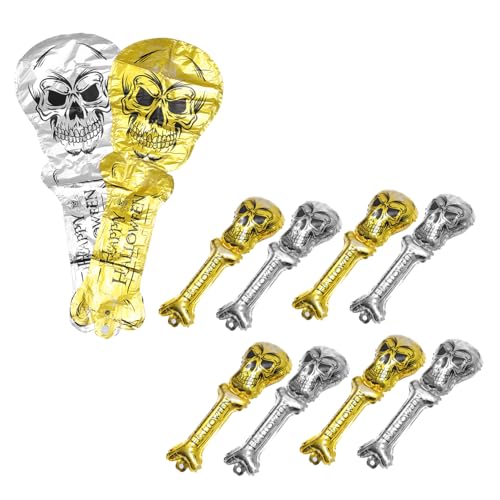 HEMOTON 10 Stück Teiliges Halloween Handheld Aufblasbare Schlagstäbe mit Doppelseitigem Druck Glatter Oberfläche Leicht und Praktisch Partydeko für Festlichkeiten und Geburtstagsfeiern von HEMOTON