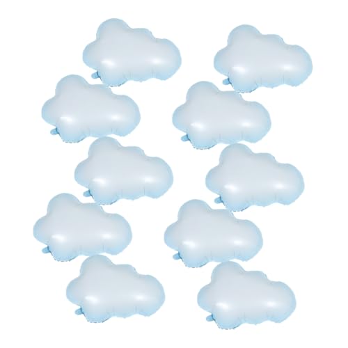 HEMOTON Luxuriöse Luftballons in Wolkenform 10er-pack Luftballons Aus Aluminiumfolie Partydekoration Für Geburtstage Hochzeiten Und Veranstaltungen von HEMOTON