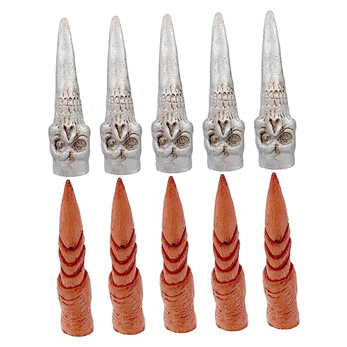HEMOTON 10 Stücke Halloween Schädel Design Finger Cots Kreative Fingerabdeckungen Handdekore HEMOTON 10 Stücke Halloween Schädel Design Finger Cots Kreative Fingerabdeckungen Handdekore von HEMOTON