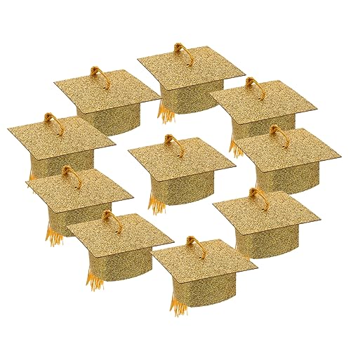 HEMOTON 10St Abschlusspokal Deckel Kappen Abschlusskappe Meister Hut Teller Kelch Grad abschlussgeschenk party sachen wiederverwendbare Abdeckung Abschlusshut-Becherhülle Polyester Golden HEMOTON 10St Abschlusspokal Deckel Kappen Abschlusskappe Meister Hut Teller Kelch Grad abschlussgeschenk party sachen wiederverwendbare Abdeckung Abschlusshut-Becherhülle Polyester Golden von HEMOTON