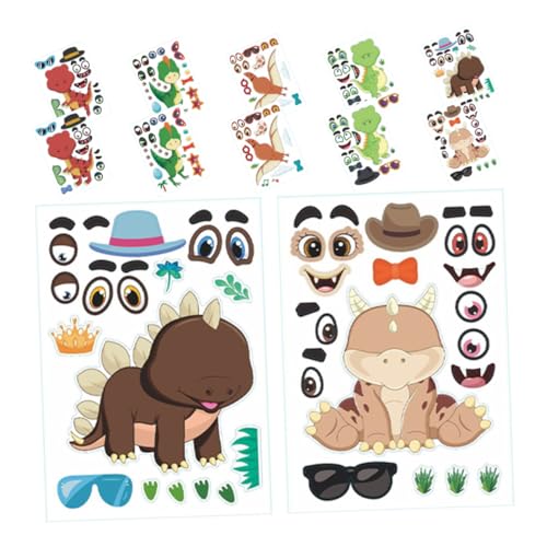 HEMOTON 12 Blatt Dinosaurier - Puzzle - Aufkleber Selbstklebende Etiketten Sticker Dinosaurier Stickerbogen Sticker hefte lustige Aufkleber für Freunde Partybevorzugungsaufkleber HEMOTON 12 Blatt Dinosaurier - Puzzle - Aufkleber Selbstklebende Etiketten Sticker Dinosaurier Stickerbogen Sticker hefte lustige Aufkleber für Freunde Partybevorzugungsaufkleber von HEMOTON