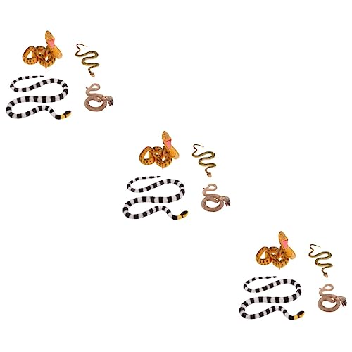 HEMOTON 12 STK Schlangenmodell Kinderspielzeug Halloween Party Regenwaldschlangen Tischdekorationen Ornament Spielzeuge Halloween-Partydekorationen Halloween-Party-Requisiten Tier Kobra von HEMOTON