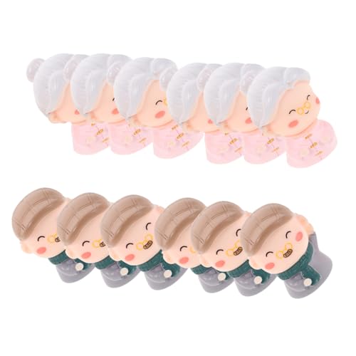 HEMOTON 12 Stück Jubiläumstorten Ornamente Hochzeits Jubiläums Topper Älteres Paar Figur Jubiläumsgeschenk Figur Paar Kuchen Topper Liebes Skulptur Cartoon Kuchen von HEMOTON