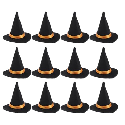 HEMOTON 12 Stück Mini-Hexenhüte Halloween Winzige Hexenhüte Weinflaschen-Topper Hut Dekorative Requisiten Party-Dekoration HEMOTON 12 Stück Mini-Hexenhüte Halloween Winzige Hexenhüte Weinflaschen-Topper Hut Dekorative Requisiten Party-Dekoration von HEMOTON
