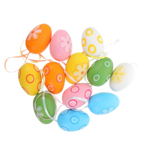 HEMOTON 12 Stück Ostereier für hängend Ornamente Pastell groß gefüllt basteln zu ostern osterbastelei ostegeschenke Festivalbedarf Osterdekoration zu Hause Kunststoff- -Material Colorful HEMOTON 12 Stück Ostereier für hängend Ornamente Pastell groß gefüllt basteln zu ostern osterbastelei ostegeschenke Festivalbedarf Osterdekoration zu Hause Kunststoff- -Material Colorful von HEMOTON