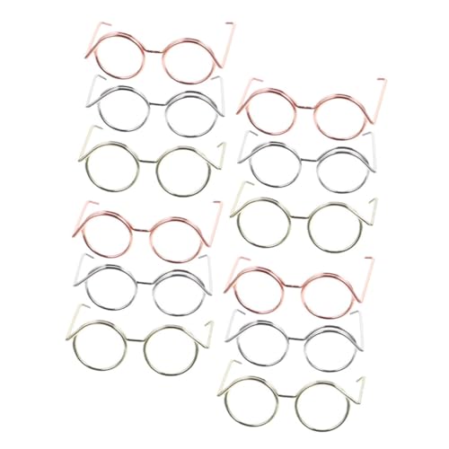 HEMOTON 12 Stück Puppenbrillen Brillen Requisiten Zum Anziehen Sonnenbrillen Für Puppenanziehsachen Mini Brillen Für Puppen Gläser Für Heimwerkerbedarf Puppensonnenbrillen Lustige von HEMOTON
