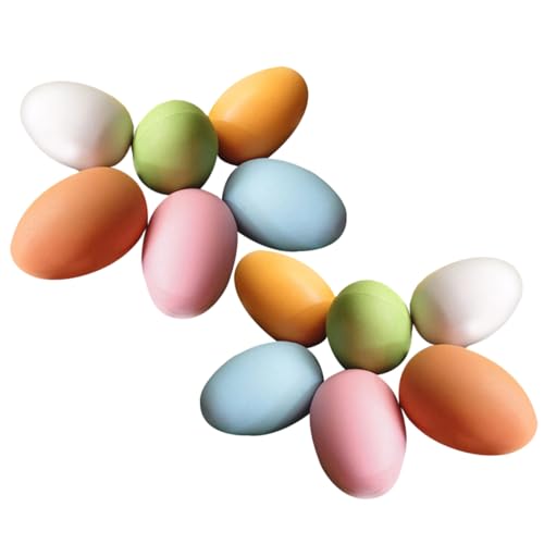 HEMOTON 12 Stück Teiliges Bunte Kunststoff Ostereier DIY Graffiti Eier Handbemalt Ostern Dekoration für Kreatives Basteln und Frühlingsdeko Zufällige Farbe Zufällige Farbe von HEMOTON
