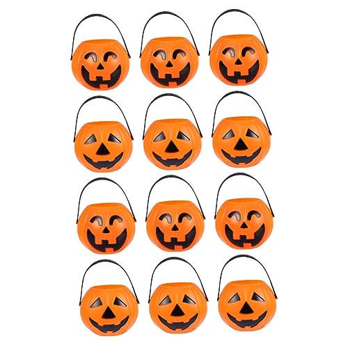 HEMOTON 12St tragbarer Kürbiseimer Kürbisfledermaus-Türornament Halloween-Eimer für Süßigkeitenbehälter halloween pumpkin halloweenkürbis Eimer mit Griffen Party-Bonbonglas Plastik HEMOTON 12St tragbarer Kürbiseimer Kürbisfledermaus-Türornament Halloween-Eimer für Süßigkeitenbehälter halloween pumpkin halloweenkürbis Eimer mit Griffen Party-Bonbonglas Plastik von HEMOTON
