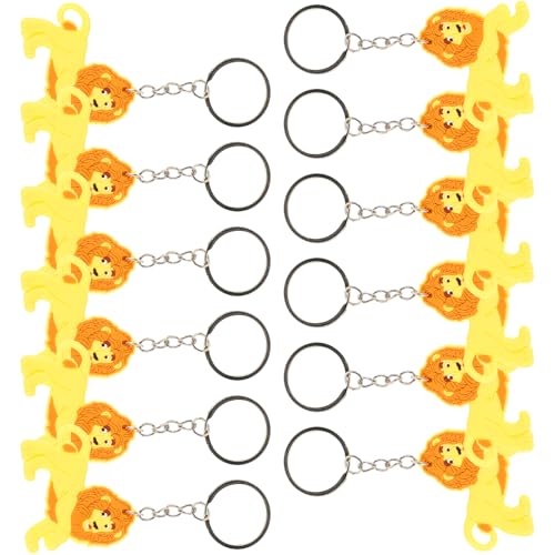 HEMOTON 12st Schlüsselanhänger Figur Hängend Favorisieren Tragen Matschig Gekritzel Kette Plüsch Monster Dinosaurier Hase Lutscher Maske Charme Knuddelig Golden Pvc von HEMOTON