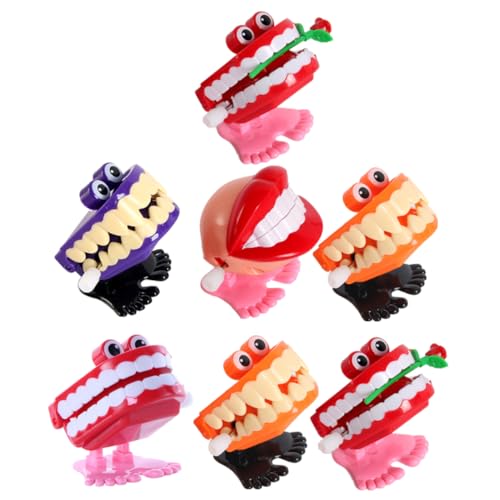 HEMOTON 14 STK Springende Zähne Kinderspielzeug Pinata-Füller Gags Witz Spielzeug Haargummis Spielzeuge Spielzeug zum Aufziehen der Zähne Spielzeug mit laufenden Zähnen Halloween Uhrwerk von HEMOTON