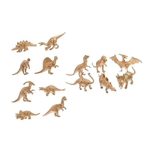 HEMOTON 14St goldenes Dinosauriermodell Tischdekoration Badewanne Spielzeug Spielzeuge Modelle dekorative Figur Dinosaurier Handwerk Miniatur Kunsthandwerk Ornamente Kind Plastik von HEMOTON