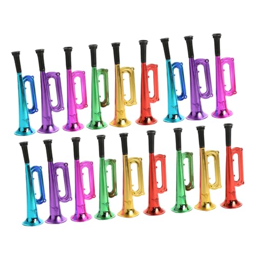 HEMOTON Musical Horn Instrumente Spielzeug 18 Stücke Kunststoff Trompete Spielzeug von HEMOTON