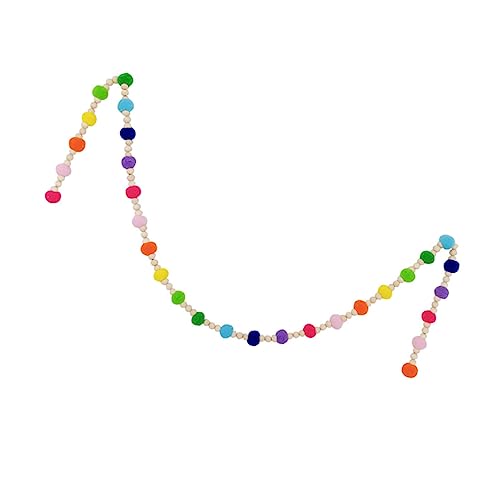 HEMOTON 1stk Pom-perlen Dekorative Perlengirlande Glyziniengirlande Lametta Pom Pom Quaste Girlande Gebetskette Girlande Anhänger Weingirlande Wollfilzkugelbanner Colorful Garn HEMOTON 1stk Pom-perlen Dekorative Perlengirlande Glyziniengirlande Lametta Pom Pom Quaste Girlande Gebetskette Girlande Anhänger Weingirlande Wollfilzkugelbanner Colorful Garn von HEMOTON