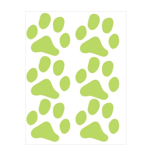 HEMOTON 2 Blätter Leuchtsterne Wandtattoo Wandaufkleber Wandsticker Hundepfoten Aufkleber Sticker Pfoten Leuchtaufkleber Babyzimmer Deko für Mädchen Jungen von HEMOTON