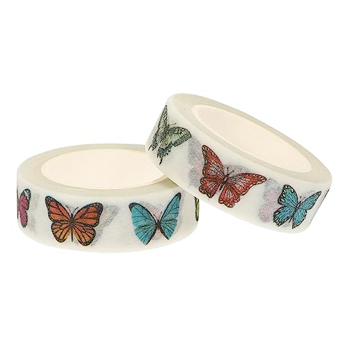 HEMOTON 2 Rollen Schmetterling Frosted Sticker Retro Scrapbooking Nagelaufkleber Klebeband Cartoon Aufkleber DIY Klebesticker Kinderaufkleber Briefpapieraufkleber Notizbuch DIY HEMOTON 2 Rollen Schmetterling Frosted Sticker Retro Scrapbooking Nagelaufkleber Klebeband Cartoon Aufkleber DIY Klebesticker Kinderaufkleber Briefpapieraufkleber Notizbuch DIY von HEMOTON