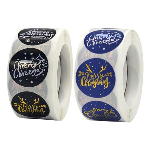 HEMOTON Weihnachtsaufkleber-Set 2 Rollen Mit Weihnachtsaufklebern Selbstklebende Siegelaufkleber Einfach Anzubringen Und Klebt Nicht von HEMOTON