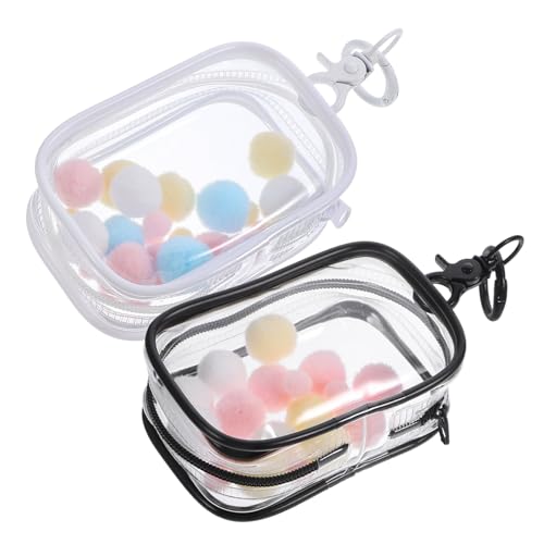 HEMOTON 2 Sets Transparente Aufbewahrungstasche Schlüsselanhänger Für Durchsichtige Tasche Beutel Figur Tragen Puppe Reißverschluss Durchsichtige Vitrine Schlüsselanhänger Durchsichtige von HEMOTON