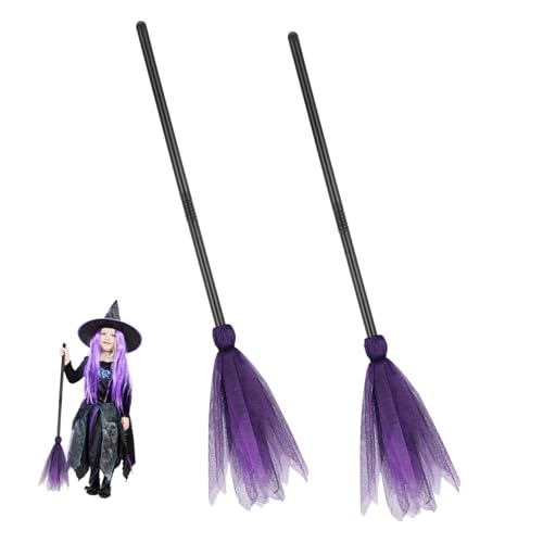 HEMOTON 2 Stück Halloween-besen Cosplay Besen Prop Aufblasbares Kostüm Für Erwachsene Zimt Besen Hexenbesen Für Hexenkostüm Für Erwachsene Krummes Hexenbesen Cosplay Fee von HEMOTON