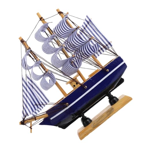 HEMOTON 2 Stück Mini-Segelboot-Modell-Dekor Hölzernes Miniatur-Segelboot Nautisches Dekor Mini-Kuchenaufsatz Für Ozean-Themenparty Und Raumdekoration Foto-Requisiten 5 1 X 5 5 von HEMOTON