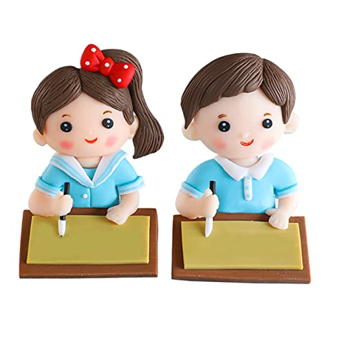 HEMOTON 2 Stück Teiliges Cake Topper Schulabschluss Niedliche Junge Mädchen Figuren Vielseitige Tortendeko für Back To School Partys und Graduation Feiern Kuchen und Raumdekoration von HEMOTON