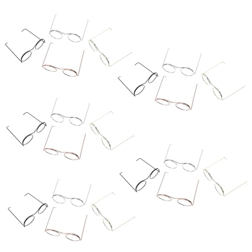 HEMOTON 20 Stück Teiliges Mini Brillenset für Puppen Metallrahmen Gold Silber Roségold Schwarz Leichte Dekorative Brillen für Puppenhaus Dekoration und DIY Bastelzubehör HEMOTON 20 Stück Teiliges Mini Brillenset für Puppen Metallrahmen Gold Silber Roségold Schwarz Leichte Dekorative Brillen für Puppenhaus Dekoration und DIY Bastelzubehör von HEMOTON