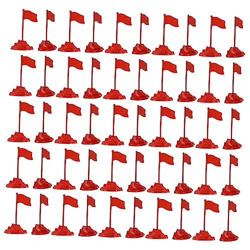 HEMOTON 200 Sätze Sandtisch Rote Fahne Rotes Dekor Rote Fahne Aus Kunststoff Tischminiaturen Spielzeug Rot Tischdekoration Desktop-Spielzeug Rennflaggen Kleine Fahnen Suite Einfach Plastik von HEMOTON